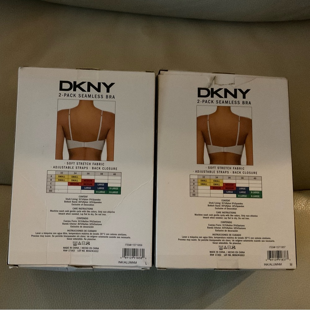 2Pack DKNY Ladies Seamless Bra - Picture 2 of 12
